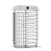 V-Turnstile | dimensions: 1200 x 1500 x 2370 mm, passage width: 600 mm | on steel plate | electromechanical